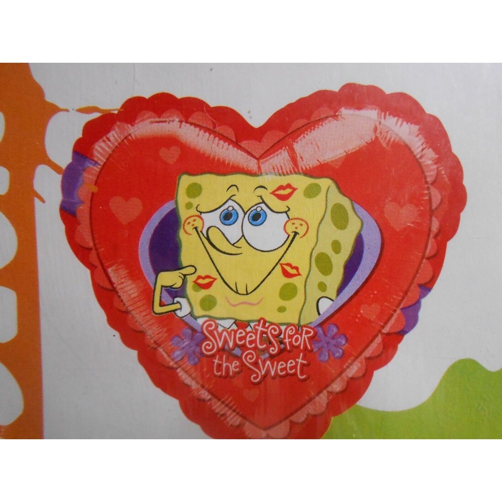 Spongebob drop a line Valentine's Day Heart Shaped jumbo balloon